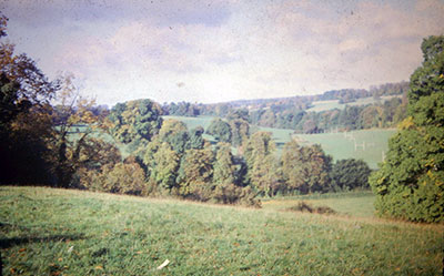 A view taken in the 1960s of   countryside near Henley   looking towards the playing fields of Henley Grammar School.    Photo kindly provided by Roy Sadler.  