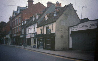 A view taken in the 1960s of shops along   Duke Street  .    Photo kindly provided by Roy Sadler.  