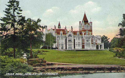 An old picture of   Friar Park   from a postcard sent during Christmas 1910.