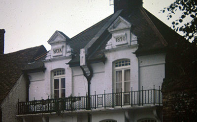 A view taken in the 1960s of a pair of residential houses along   Gravel Hill  .    Photo kindly provided by Roy Sadler.  