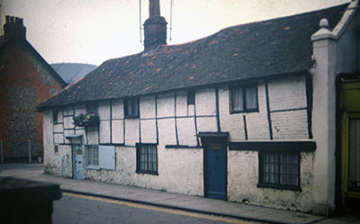 A view taken in the 1960s of   Greys Road   where one now finds the   car park  . Note the old gas tower peaking between the rooftops.    Photo kindly provided by Roy Sadler.  