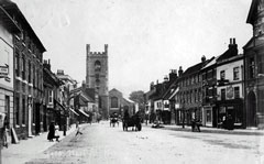 Old postcard of Hart Street, Henley.