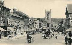 Old postcard of Hart Street, Henley.