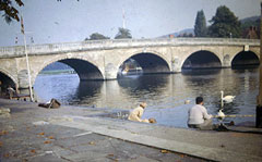 Old postcard of Henley Bridge, Henley.
