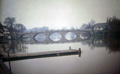 Old postcard of Henley Bridge, Henley.