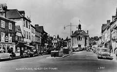 Old postcard of Market Place, Henley.