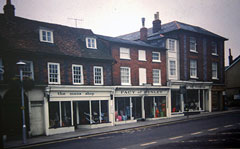 Old postcard of Market Place, Henley.