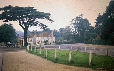 A view taken in the 1960s of   Northfield End   looking towards   Marlow Road   showing the monument now located by   the river  .    Photo kindly provided by Roy Sadler.  