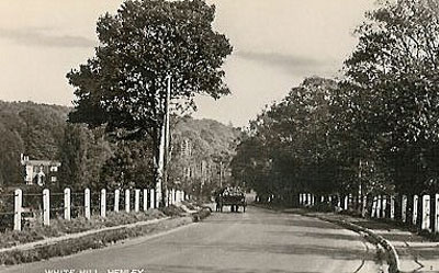 Looking up White Hill (or Remenham Hill) facing away from Henley.