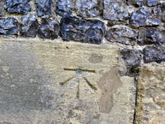 Ordnance Survey Bench Mark on Saint Mary's Church in Henley