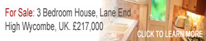 For Sale: 3 Bedroom House, Lane End, High Wycombe, UK. £217,000